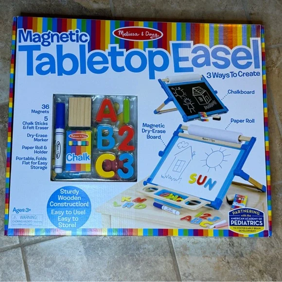 NIB Melissa & Doug Tabletop Easel for ages 3+ - Picture 1 of 6